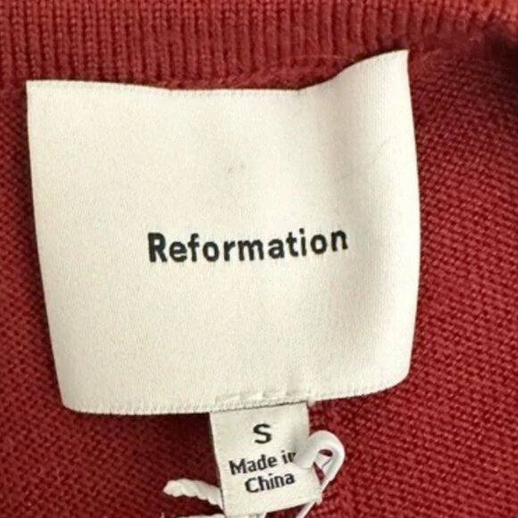 Reformation Livia Regenerative MerinoSweater Maxi  Dress in Chianti size S - Picture 7 of 7